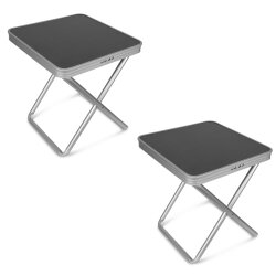 2x Camping Tisch klappbar 3.1 Camping Hocker faltbar 45 cm Sitzhöhe 1,4Kg 100KG