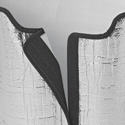 Gasflasche Abdeckung 5 kg aus 3 lagigem reflektierendem Isoliermaterial 50 x 78,5 cm mit Klettverschluss Schutz vor Hitze und Kälte für Propangasflaschen ideal für Camping Outdoor Terrasse