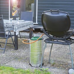 Gasflasche Abdeckung 11 kg aus 3 lagigem reflektierendem Isoliermaterial 60,5 x 101,5 cm mit Klettverschluss Schutz vor Hitze und Kälte für Propangasflaschen ideal für Camping Outdoor Grillen