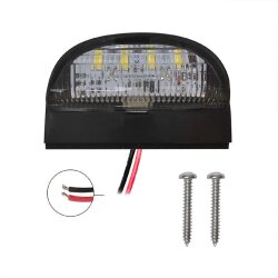 LED Kennzeichenleuchte 10 bis 30 V wasserdicht IP67 ECE R4 – Kennzeichenbeleuchtung 2er Set mit 4 SMD LEDs 1 W – Nummernschildbeleuchtung für PKW LKW Wohnmobil und Anhänger