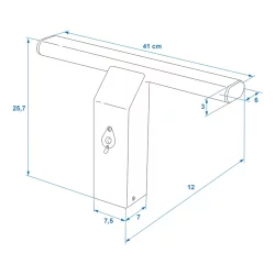 Diebstahlsicherung Stahl 41x25,7x12cm Rot für Kofferraum & Transporter kompatibel Schiebetüren 1 Stück