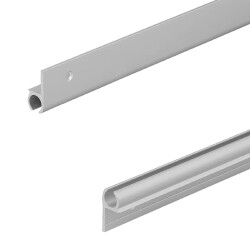 3STK Kederschiene 7-9 mm Alu silber 180 Grad Winkelprofil Kederleiste 100 cm mit Schrauben