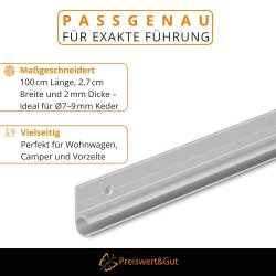 3x Kederschiene Alu 90° 100 x 2,7cm – als...