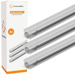 3STK Kederschiene 1,2Meter Alu silber 90 Grad Kederleiste...