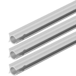 3STK Kederschiene 1,2Meter Alu silber 90 Grad Kederleiste Durchmesser 9 mm