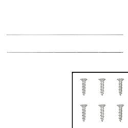 3STK Kederschiene 1,2Meter Alu silber 90 Grad Kederleiste Durchmesser 9 mm