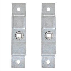 2x Zungenschloss klein 100x19mm Stahl – Vierkantschloss 9mm | Zungenriegel, Klappenverschluss | Türverschluss Riegel