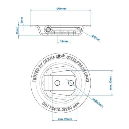 4x Zurrmulden / Zurrösen 76x66 Mm – Robuste Zurr Produktbild-Vorschau 13