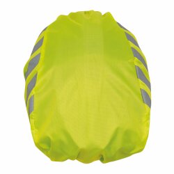 2 x Regenschutz Fahrradhelm Neon Gelb mit reflektierenden Streifen - Helmüberzug Fahrrad Universal passend - Kordelzug