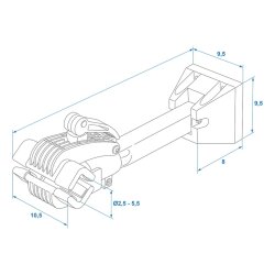 Fahrradhalter Wand – Halter bis 30 kg für Fahrradrahmen 25–55 mm – MTB & Bike