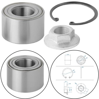 Anhänger Radlager – Kompaktlager 30/60×37 mm – passend für Knott & ALKO – Ersatzteil für Radnaben