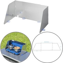 Windschutz Gaskocher Breite 38,5-73cm, Optimaler...