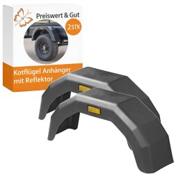 2x Kotflügel Anhänger 805x203x325 mm eckig...