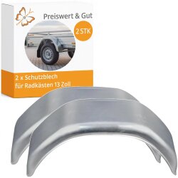 2x Kotflügel Anhänger 660x190x340mm eckig...