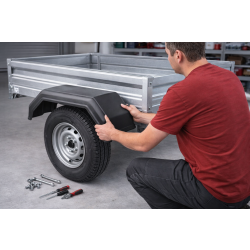 2 x Kotflügel für Anhänger 8 Zoll – Schutzblech für Pferdeanhänger, elastisch, UV-beständig, stoßfest, Maße: 152x510x190,5 mm