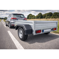 2x Kotflügel Anhänger 152x510x190,5 mm eckig Radkasten für 8 Zoll Rad - Kunststoff - Stoßfest - UV-beständig - stoßfest