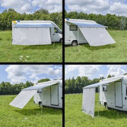 Senkrechtmarkise 9 mm Keder – Seitenwand 330 × 200 cm für Markisen – UV-beständiger Sicht- & Wetterschutz für Wohnmobil und Camping