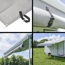 Senkrechtmarkise 9 mm Keder – Seitenwand 380 × 200 cm für Markisen – UV-beständiger Sicht- & Wetterschutz für Wohnmobil und Camping
