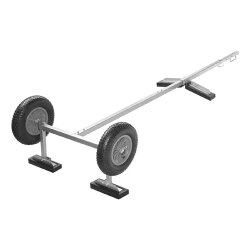 AS Trailer Bootswagen Slipwagen mit Luftreifen und Stahlrahmen Q235 ausziehbarer Griff 245–304 cm demontierbar für Kajak AS