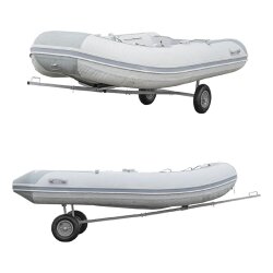 AS Trailer Bootswagen Slipwagen mit Luftreifen und Stahlrahmen Q235 ausziehbarer Griff 245–304 cm demontierbar für Kajak AS