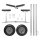 AS Trailer Bootswagen Slipwagen mit Luftreifen und Stahlrahmen Q235 ausziehbarer Griff 245–304 cm demontierbar für Kajak AS
