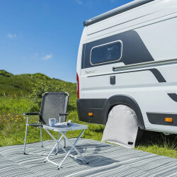 Radabdeckung Wohnwagen 15 bis 16 Zoll XL – 4 Stück Reifenabdeckung Wohnmobil / Radschutzhülle Inklusive Metall-Zeltheringe – UV-beständiger, wetterfester Reifenschutz – robust & langlebig