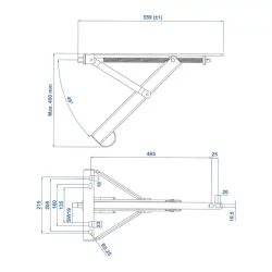 Höhenverstellbare Nivellierstützen 2 Stück für Wohnwagen & Anhänger 450 kg mit Trapezgewinde aus verzinktem Stahl