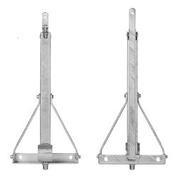 Nivellierstütze Wohnwagen Anhänger 2 Stück 450 kg höhenverstellbar aus verzinktem Stahl mit Trapezgewinde 663 x 278 mm