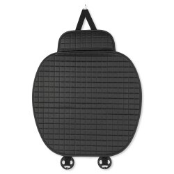 Sitzauflage Auto vorne 51x52 cm wasserdicht aus PU Kunstleder mit Organizer rutschfest kratzfest UV beständig 2er Set für Autos SUVs Vans Wohnwagen