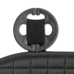 Sitzauflage Auto vorne 51x52 cm wasserdicht aus PU Kunstleder mit Organizer rutschfest kratzfest UV beständig 2er Set für Autos SUVs Vans Wohnwagen