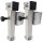 2x Anhängerstützen & Ausdrehstütze Wohnmobil – Stütze 1300 kg, höhenverstellbar 410–655 mm, Stahlrohr 60x60 mm, kippbar – Kurbelstütze und Wohnwagenstützen Anhänger