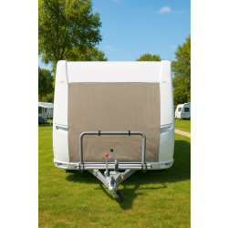 Bugschutzplane Wohnwagen 200x160 cm – Wind- & Wetterschutz aus PVC mit Spannringen – Wohnwagenzubehör & Wohnmobilzubehör für Deichselbox