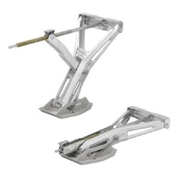 1 x Wohnwagen Stütze 1000Kg 605x280mm H470mm Kurbelstütze + Stützplatte Anhänger 2025