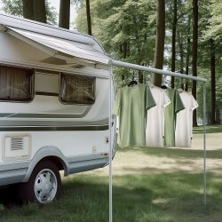 16x Markisenhaken Kederhaken Set für Kederschiene 5–7 mm, Edelstahl mit Kunststoffkopf, grau silber, für Wohnmobil Zubehör und wohnwagen Zubehör, bis 6,8 kg je Haken