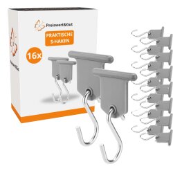 S Haken Set für Kederleiste 5–7 mm aus...