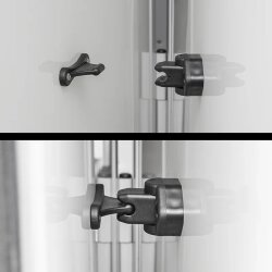 Türfeststeller 2-teilig mit Scharnier – Ideal als Türfeststeller für Wand, Türfänger und Tür zu Halter für sicheren Halt Schwarz 2025