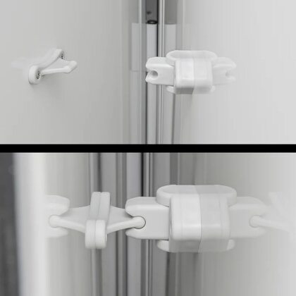 Drehbarer Türhalter Für Wohnwagen & Möbeltüren - Weiß Stabiler Verschluss