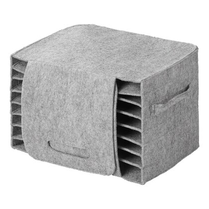 AS Tellerhalter Filz für 10 Teller – Geschirrhalter 27 × 20 × 17 cm für Wohnmobil, Camper & Campingküche – rutschfest, faltbar & platzsparend – praktischer Küchen-Organizer AS