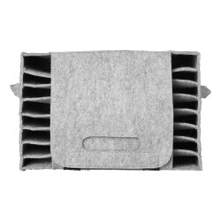 AS Tellerhalter Filz für 10 Teller – Geschirrhalter 27 × 20 × 17 cm für Wohnmobil, Camper & Campingküche – rutschfest, faltbar & platzsparend – praktischer Küchen-Organizer AS