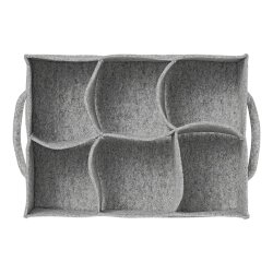 AS Becherhalter 29x20,5x11,5 cm Tassenhalter Wohnmobil max.  Ø10,5cm Tassen Halter mit Klettverschluss Farbe Grau aus Filz AS