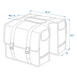 Fahrradtasche für Gepäckträger 40L Wasserdicht Gepäckträgertasche Fahrrad 39x32