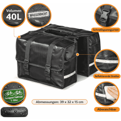 Fahrradtasche Gepäckträger Wasserdicht Doppel...