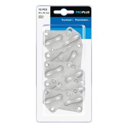 Planenhaken 10er Set 41x51 mm aus feuerverzinktem Gusseisen. Dreiloch-Haken für Anhängernetze und Planen. Robust, korrosionsgeschützt, ideal für Autoanhänger