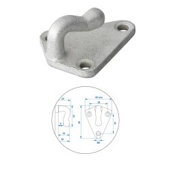 Planenhaken 10er Set 41x51 mm aus feuerverzinktem Gusseisen. Dreiloch-Haken für Anhängernetze und Planen. Robust, korrosionsgeschützt, ideal für Autoanhänger