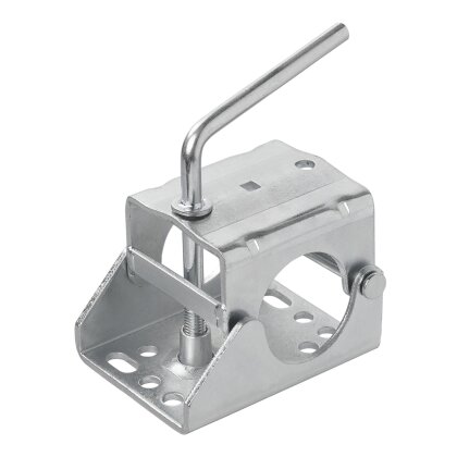 Stützrad Halterung 60 mm – robuste Halterung aus Stahl für Anhänger – Ersatzteil und Zubehör für Stützrad & Deichsel – Klemmhalterung zur sicheren Befestigung