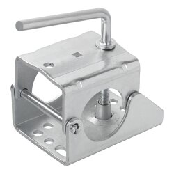 Stützrad Halterung 60 mm – robuste Halterung aus Stahl für Anhänger – Ersatzteil und Zubehör für Stützrad & Deichsel – Klemmhalterung zur sicheren Befestigung