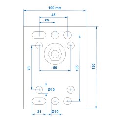 Stützrad Halterung 60 mm – robuste Halterung aus Stahl für Anhänger – Ersatzteil und Zubehör für Stützrad & Deichsel – Klemmhalterung zur sicheren Befestigung