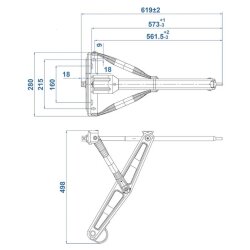 Höhenverstellbare Nivellierstützen 2 Stück für Wohnwagen & Anhänger bis 1500 kg mit Trapezgewinde aus verzinktem Stahl