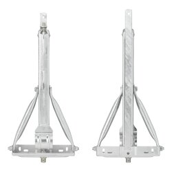 Höhenverstellbare Nivellierstützen 2 Stück für Wohnwagen & Anhänger 1500 kg mit Trapezgewinde aus verzinktem Stahl