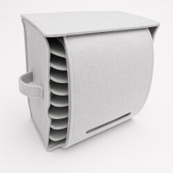 AS Wohnmobil Tellerhalter für 10 Teller 27x20x17 Geschirrhalterung mit Klettverschluss und Becherhalter 29x20,5x11,5 Filz AS